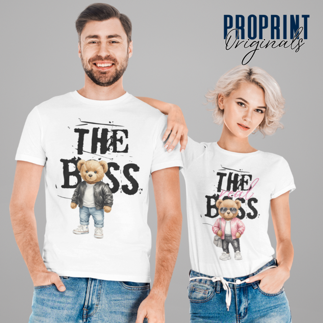 Комплект тениски за двойки – „The Boss & The Real Boss“