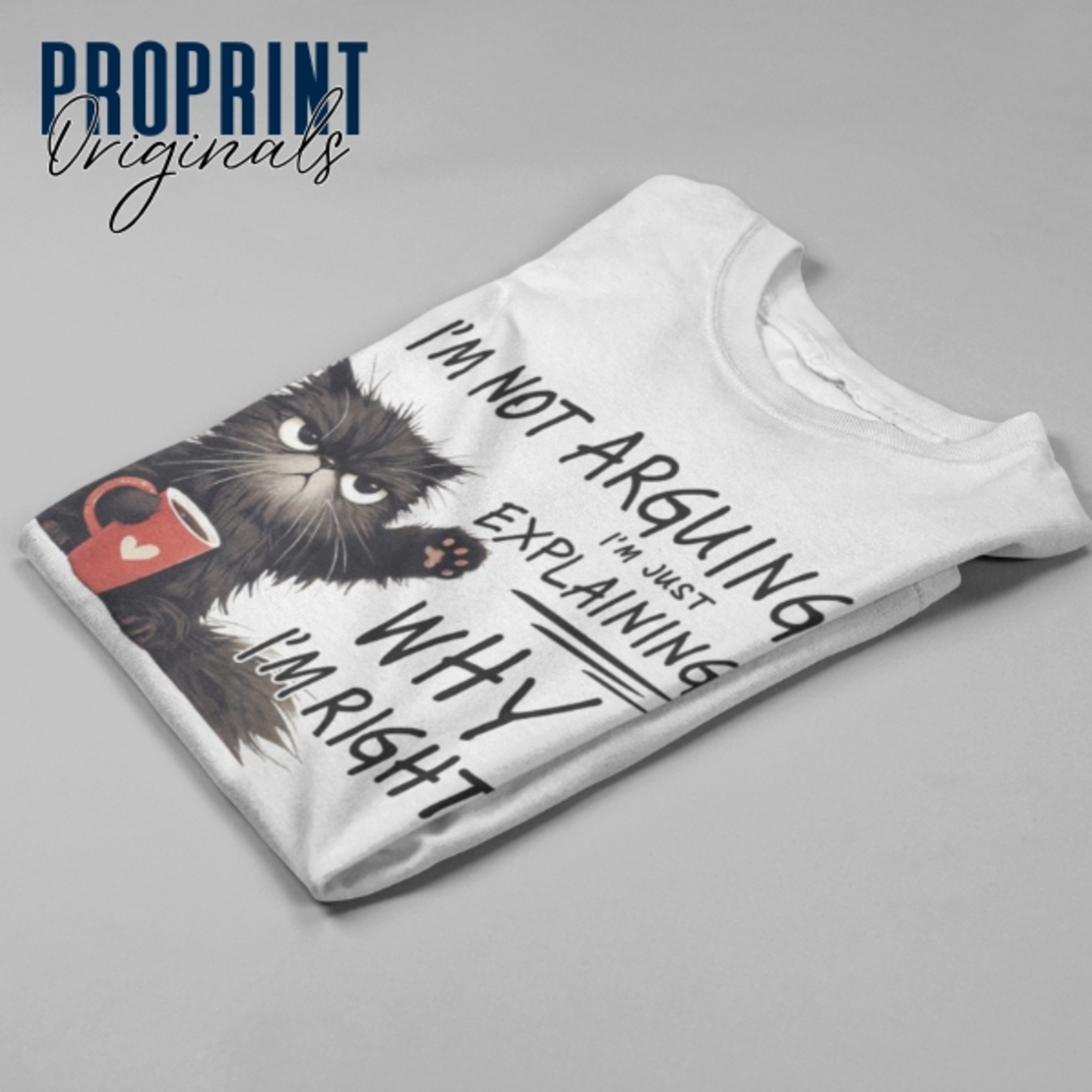 Unisex T-Shirt “Not Arguing” with a cat