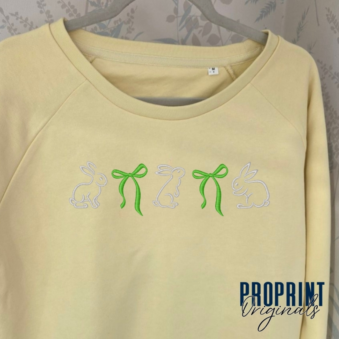 Bunnies and Bows Embroidered Sweatshirt