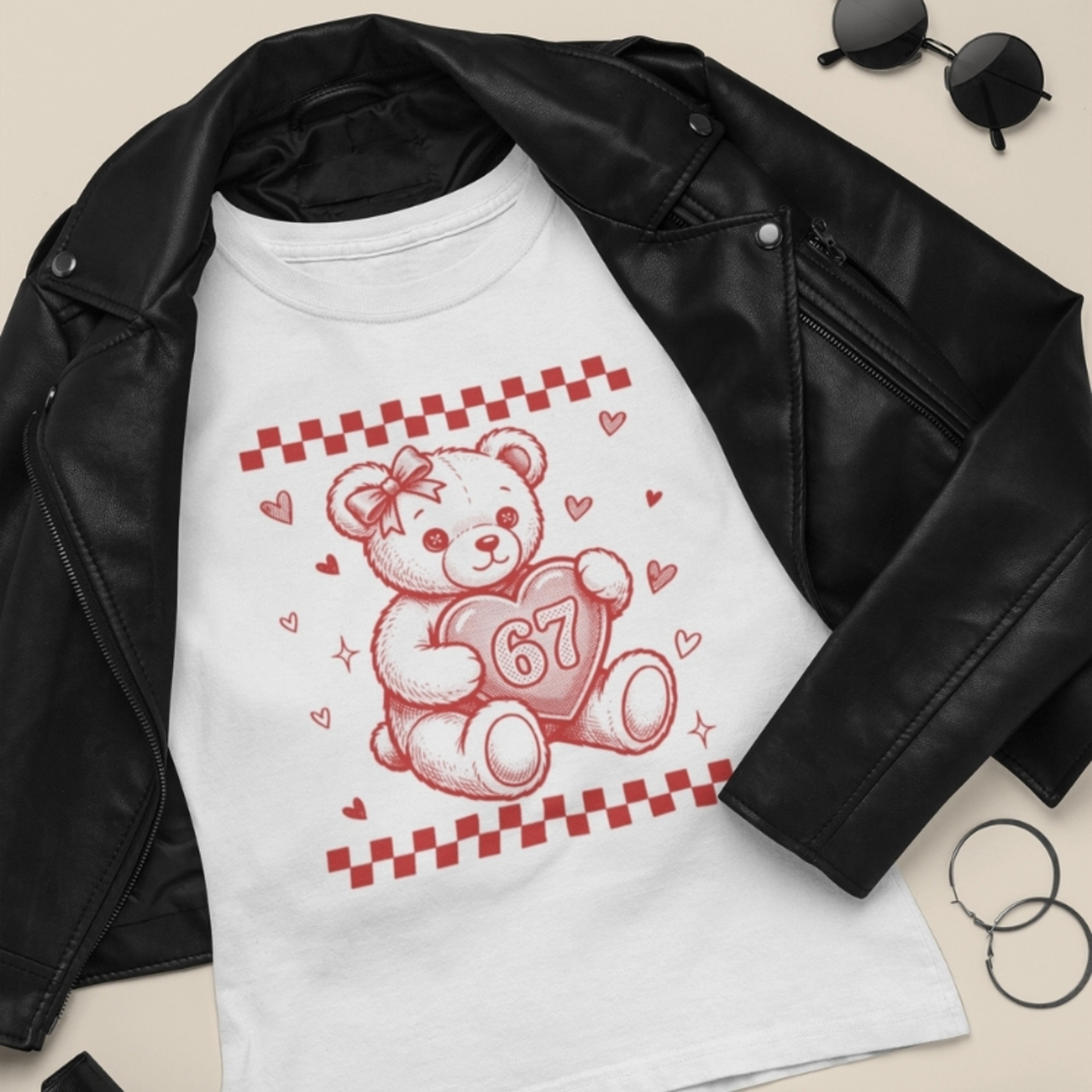 Комплект Тениски „Мама и аз“ – Ретро мече със сърце