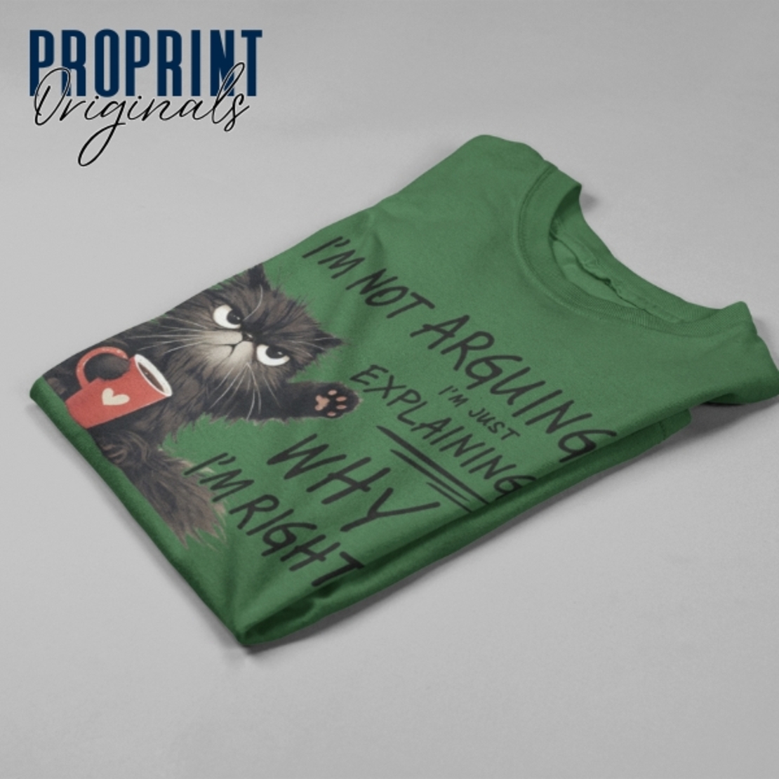 Unisex T-Shirt “Not Arguing” with a cat