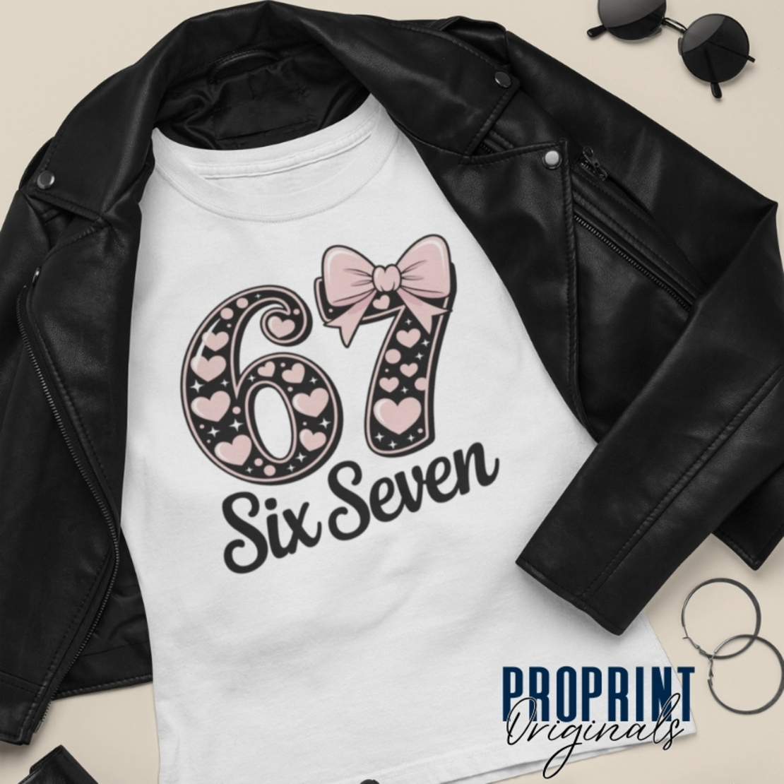 Mama & Me Matching T-Shirts with Six Seven Design
