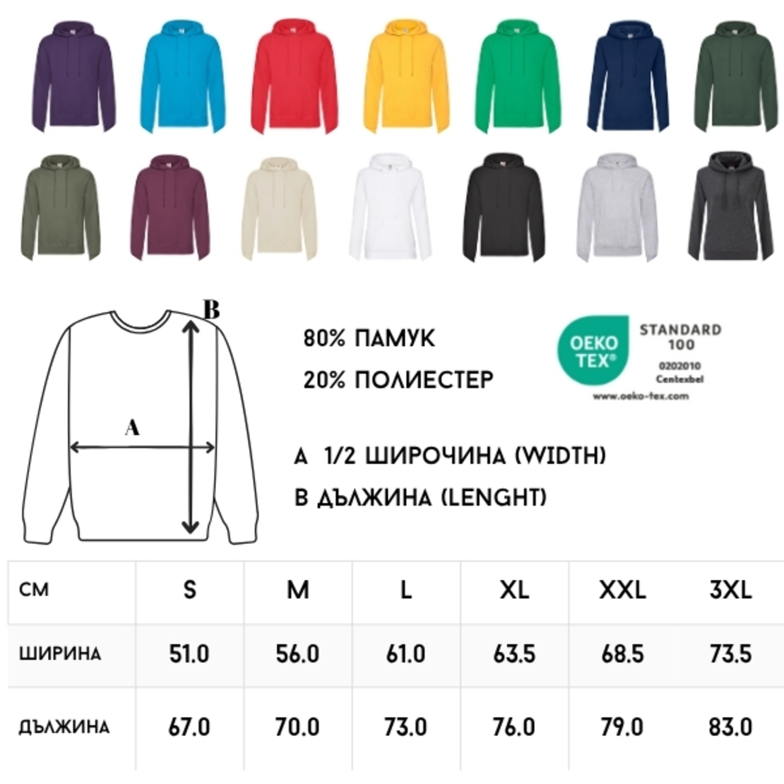 Hoodie Fruit of the Loom