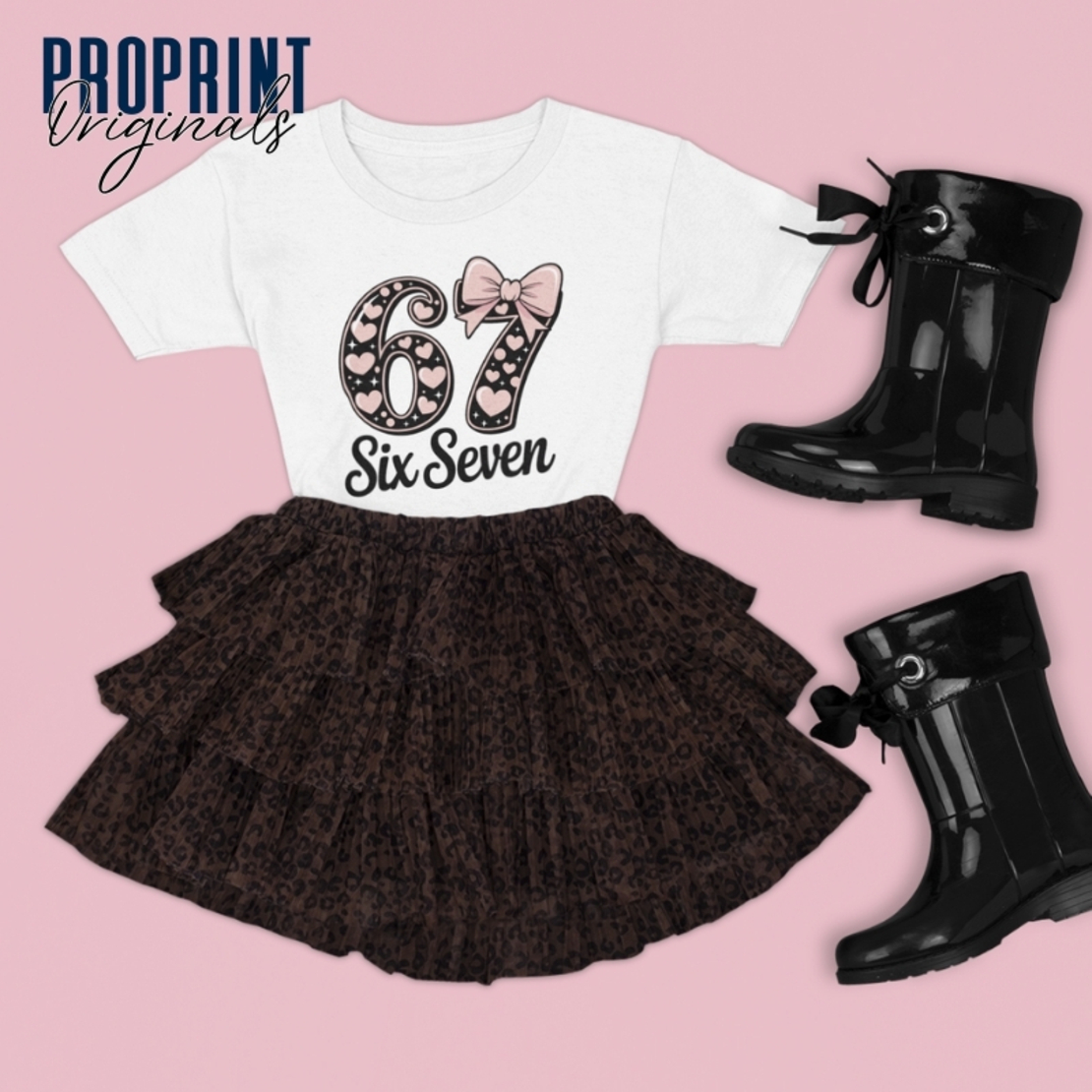 Mama & Me Matching T-Shirts with Six Seven Design