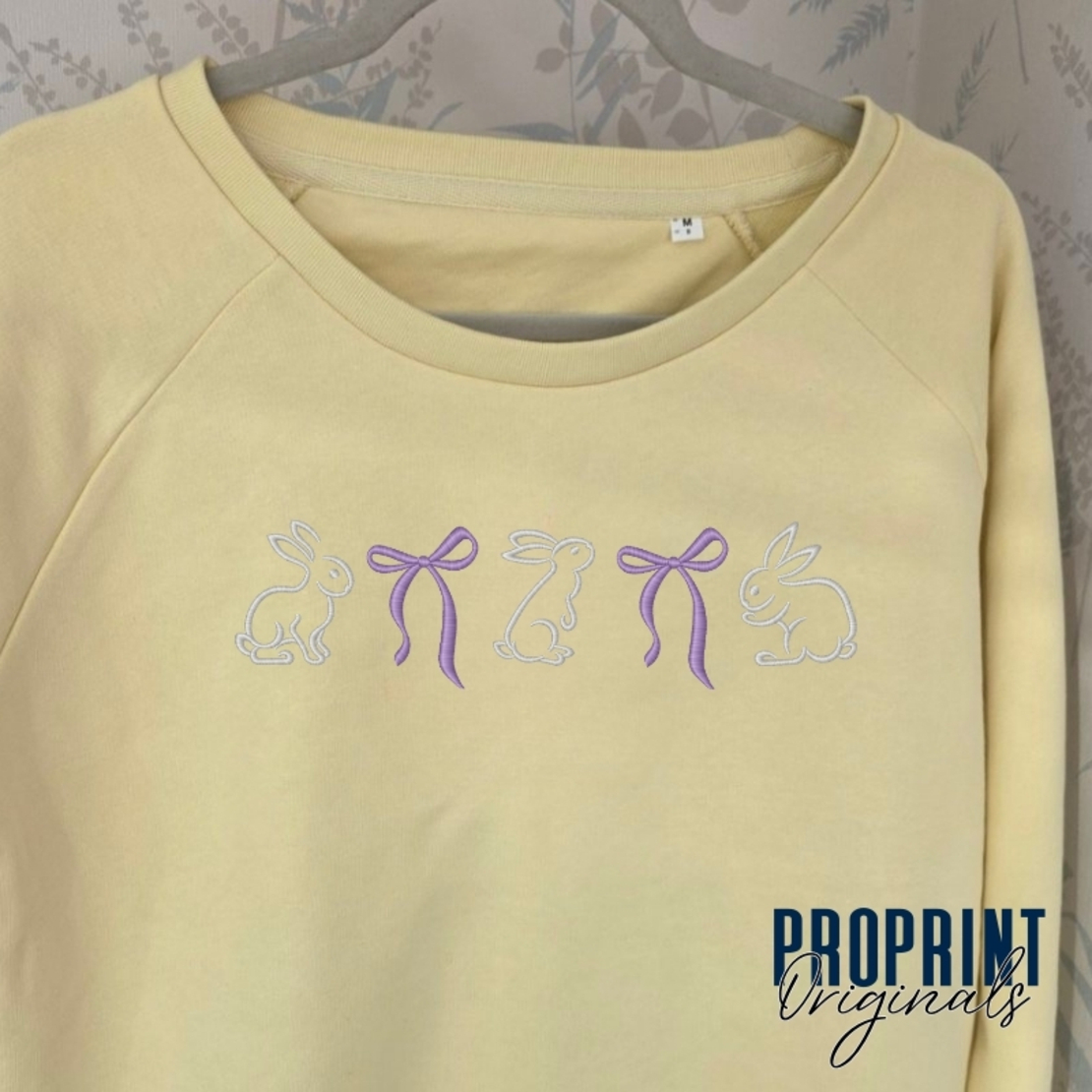Bunnies and Bows Embroidered Sweatshirt