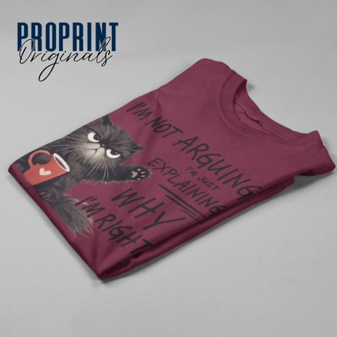 Unisex T-Shirt “Not Arguing” with a cat