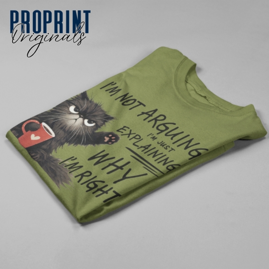 Unisex T-Shirt “Not Arguing” with a cat