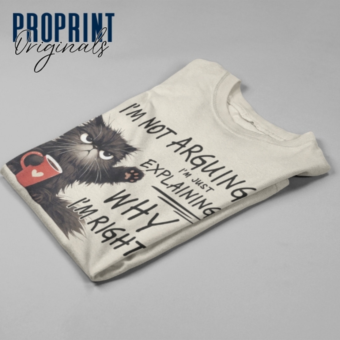 Unisex T-Shirt “Not Arguing” with a cat