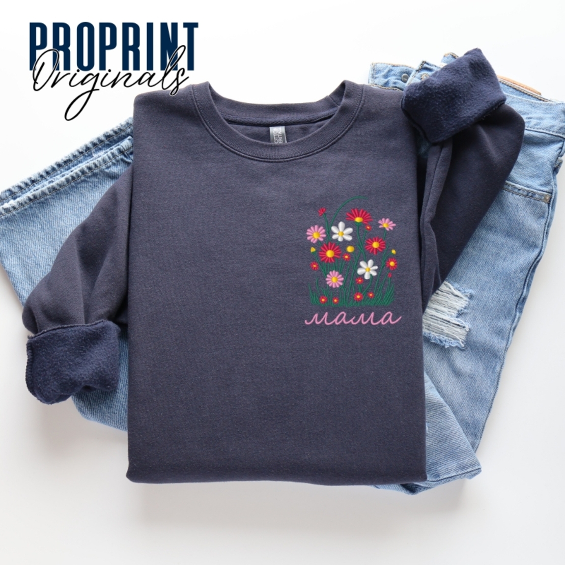 Суичър с цветя за мама, баба, леля