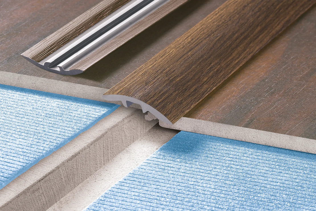 PVC Лайстна преходна с ламинирано фолио 40мм 90см самозалепваща/скрит монтаж – дървесни декори