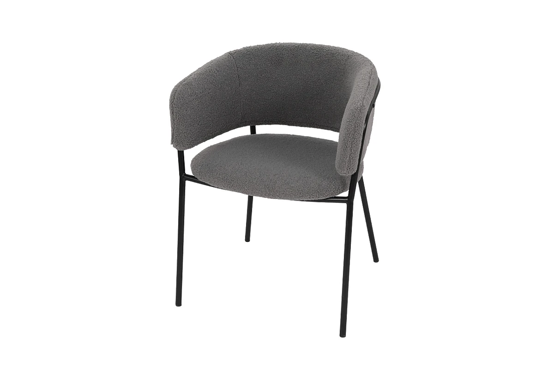 Трапезен стол К-348 - сиво/черно