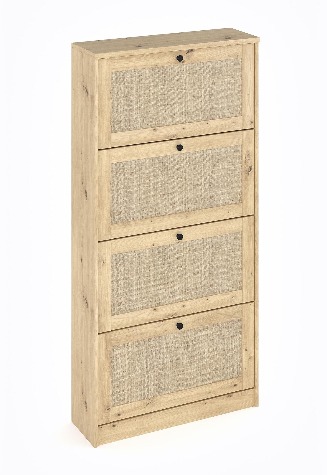 Шкаф за обувки с 4 врати 80/166 артисан/рафия