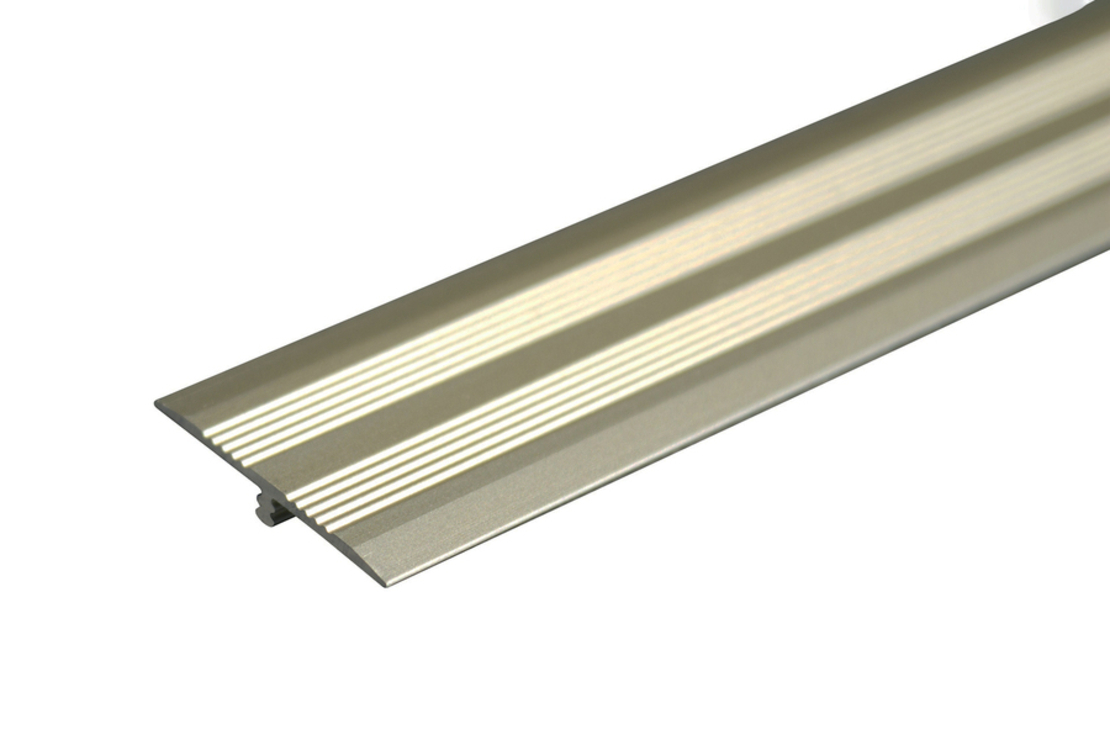 Алуминиева Т-образна лайстна за LVT 25/2.5мм 180 см – злато/сребро/шампанско
