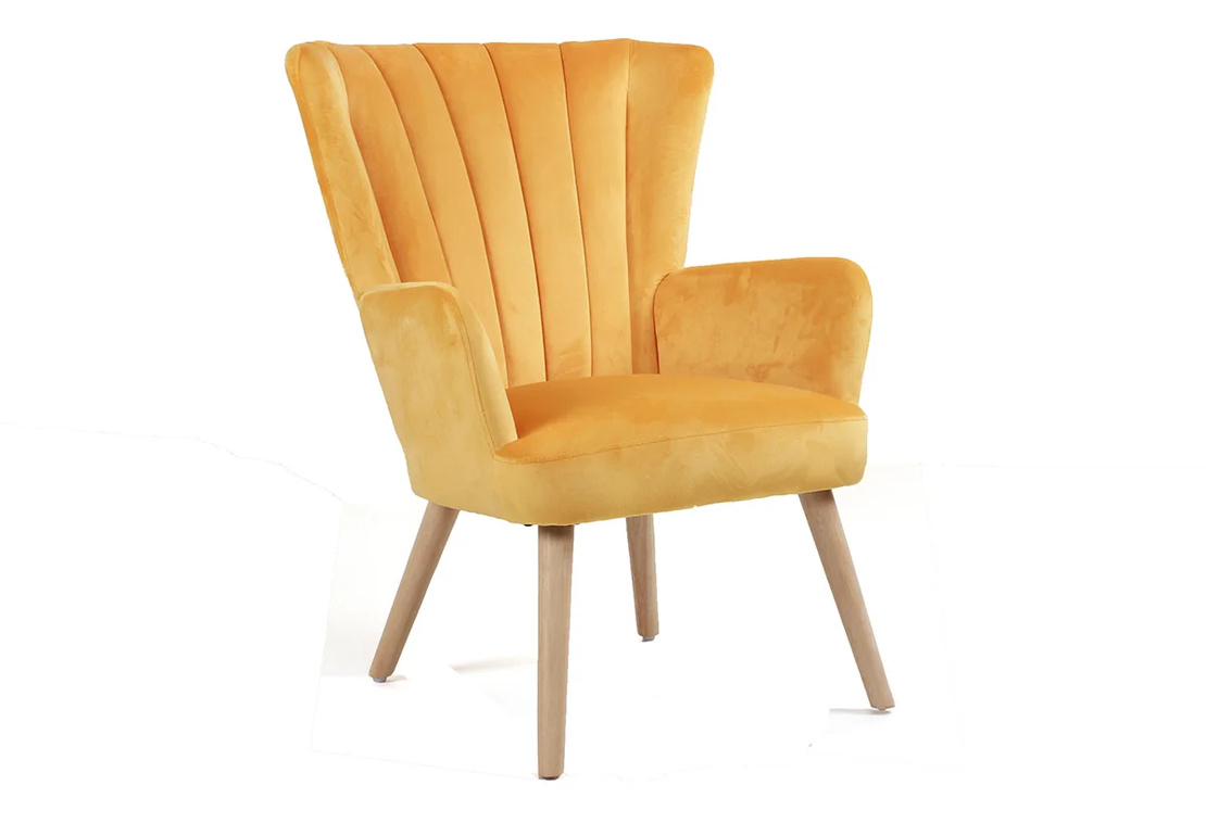 Фотьойл RANDY - оранжево/натурално