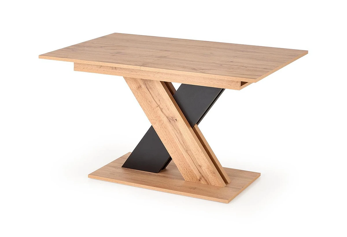 Трапезна маса XARELTO разтегателна - дъб вотан/черно