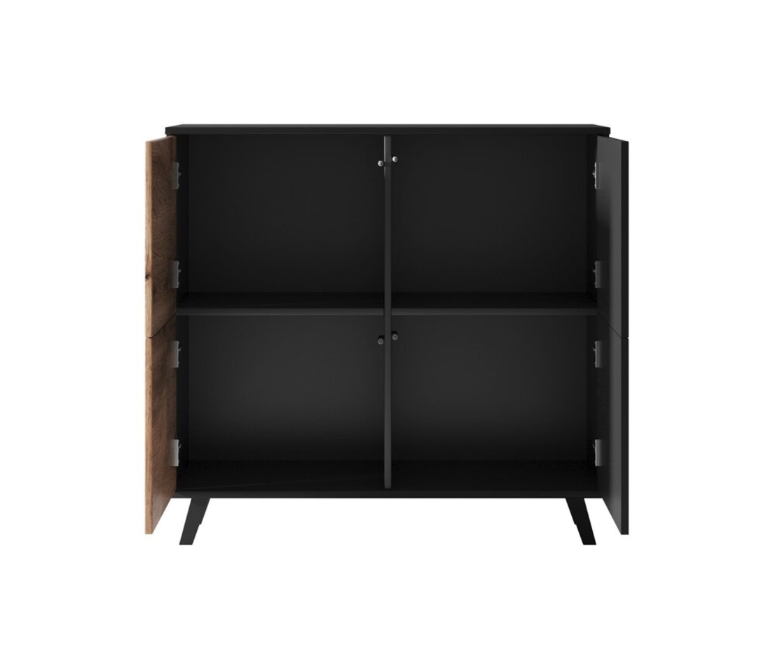 Комод RANDOM KM-2 дъб вотан/черно