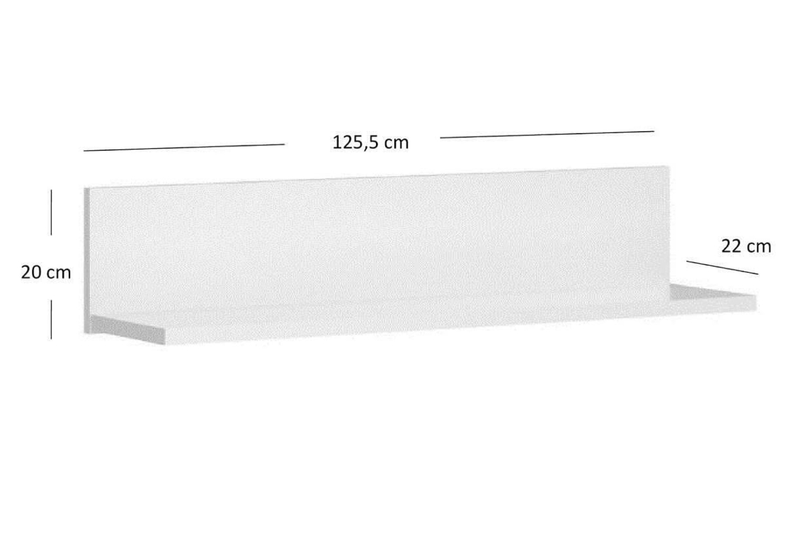 Полица ERDEN POL/130 бяло