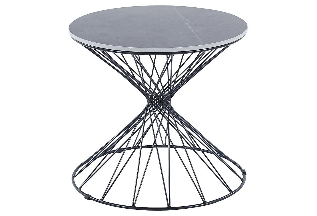 Холна маса AMIRA - бетон/черно