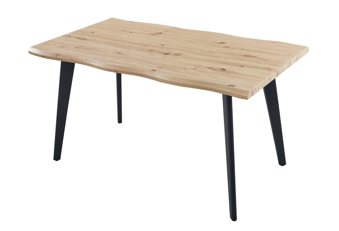 Трапезна маса VICTOR - дъб небраска натур/черно