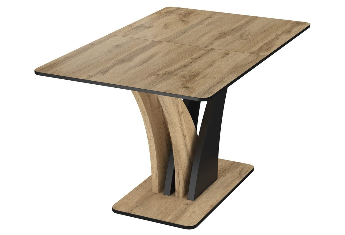 Трапезна маса NEPTUN разтегателна - дъб артисан/черно