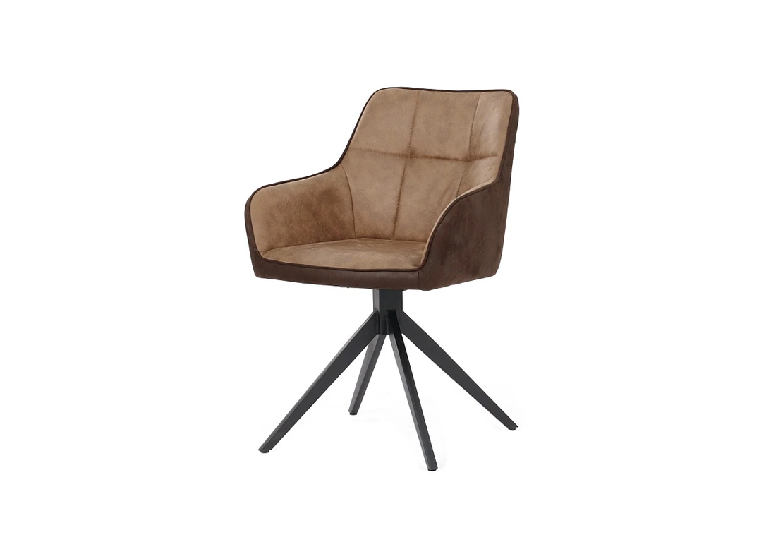 Трапезен стол К-346 - камел/кафяво/черно