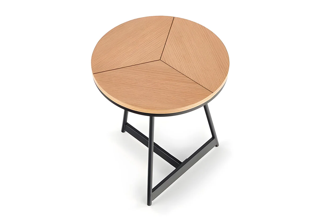 Холна маса KARIDA S кръгла - натурален дъб/черно