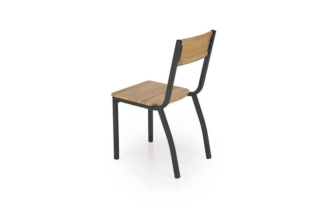 Комплект MILTON маса с 4 стола - натурално/черно