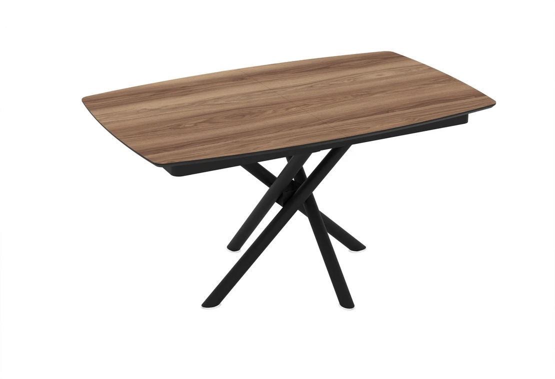 Трапезна маса KATRIN разтегателна - орех/черно