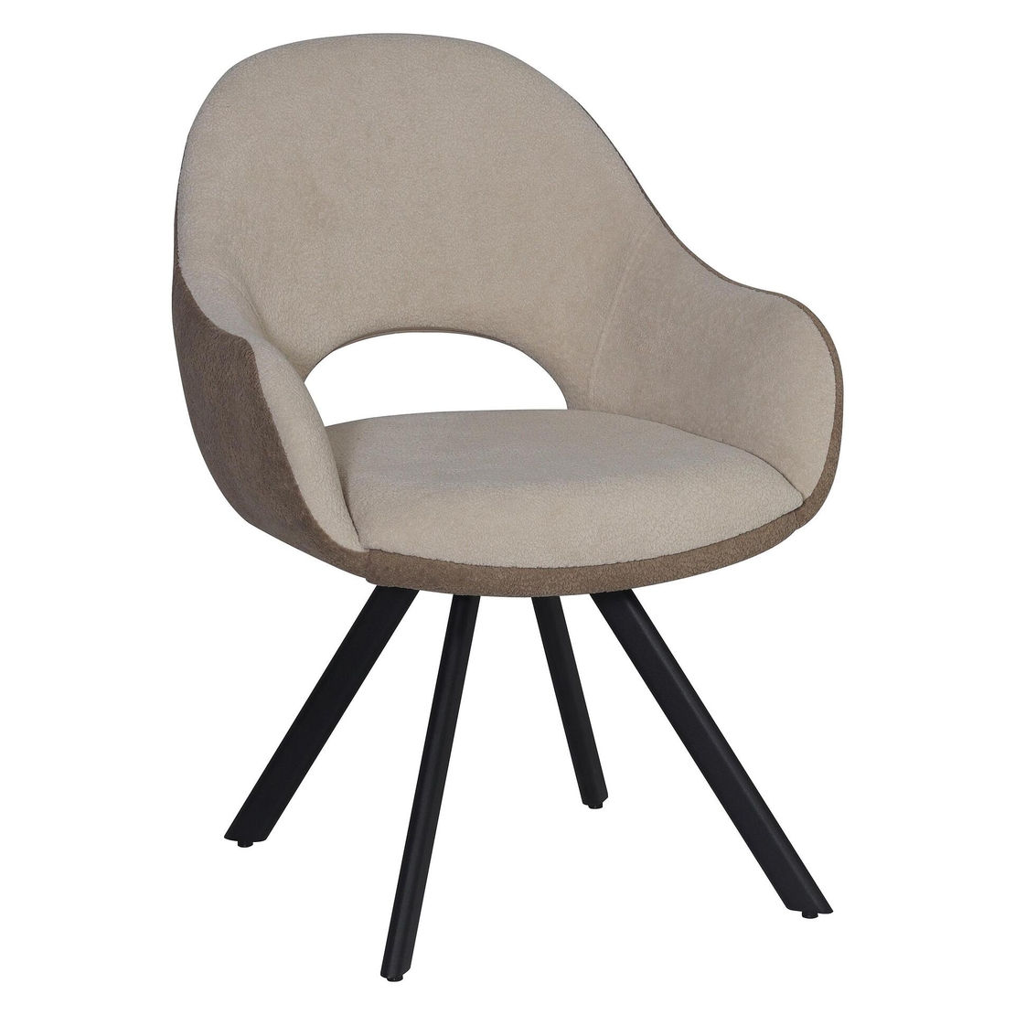 Трапезен стол DURA - светло кафяво/тъмно кафяво/черно