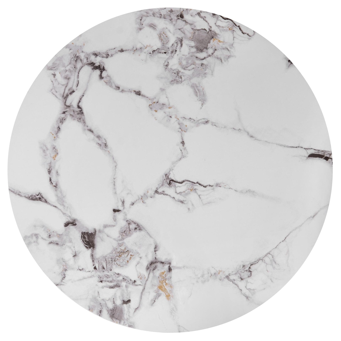 Комплект 3 холни маси GILDA - бял мрамор/черно