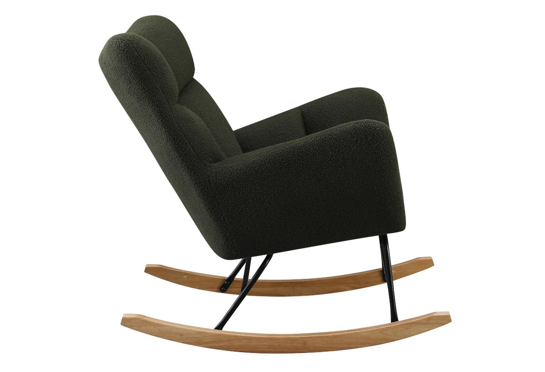 Люлеещ фотьойл STIV - тъмно зелено/натурално/черно