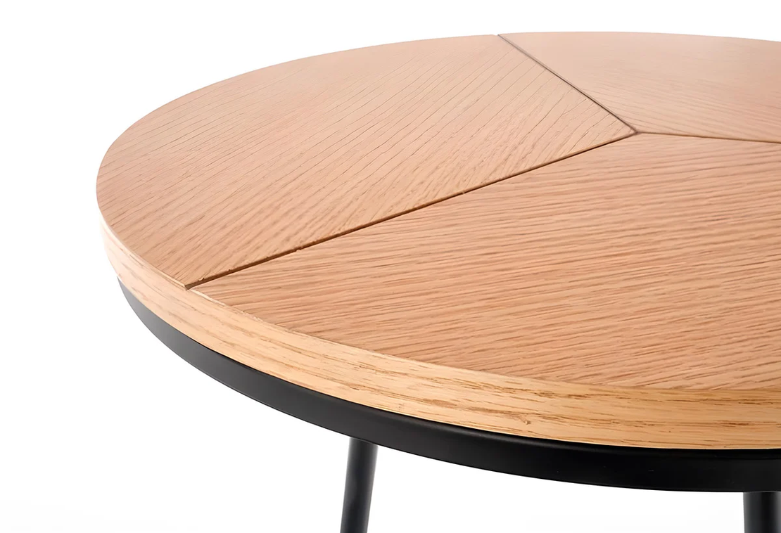 Холна маса KARIDA S кръгла - натурален дъб/черно