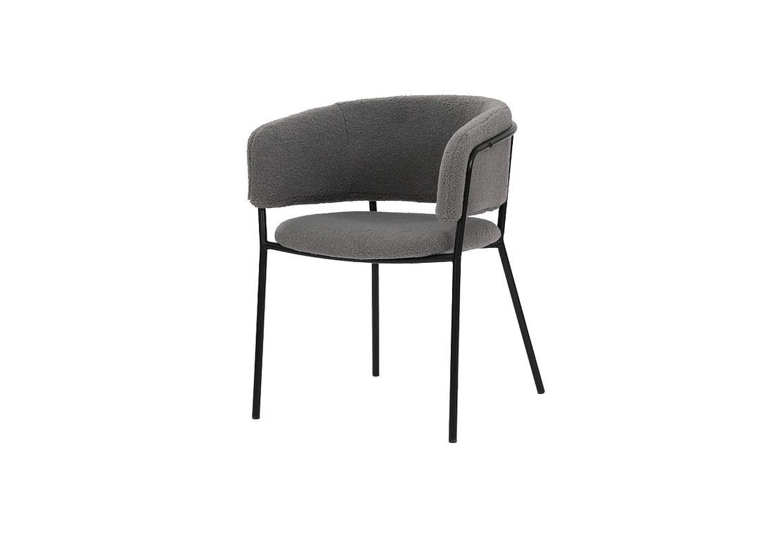 Трапезен стол К-348 - сиво/черно