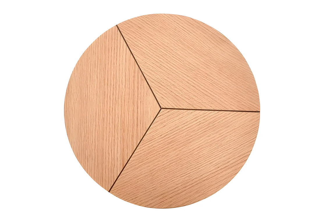 Холна маса KARIDA S кръгла - натурален дъб/черно