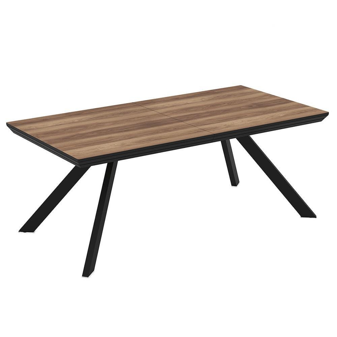 Трапезна маса CORIN  разтегателна - орех/черно