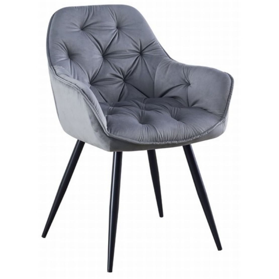 Трапезен стол К-339 - светлосиво/черно