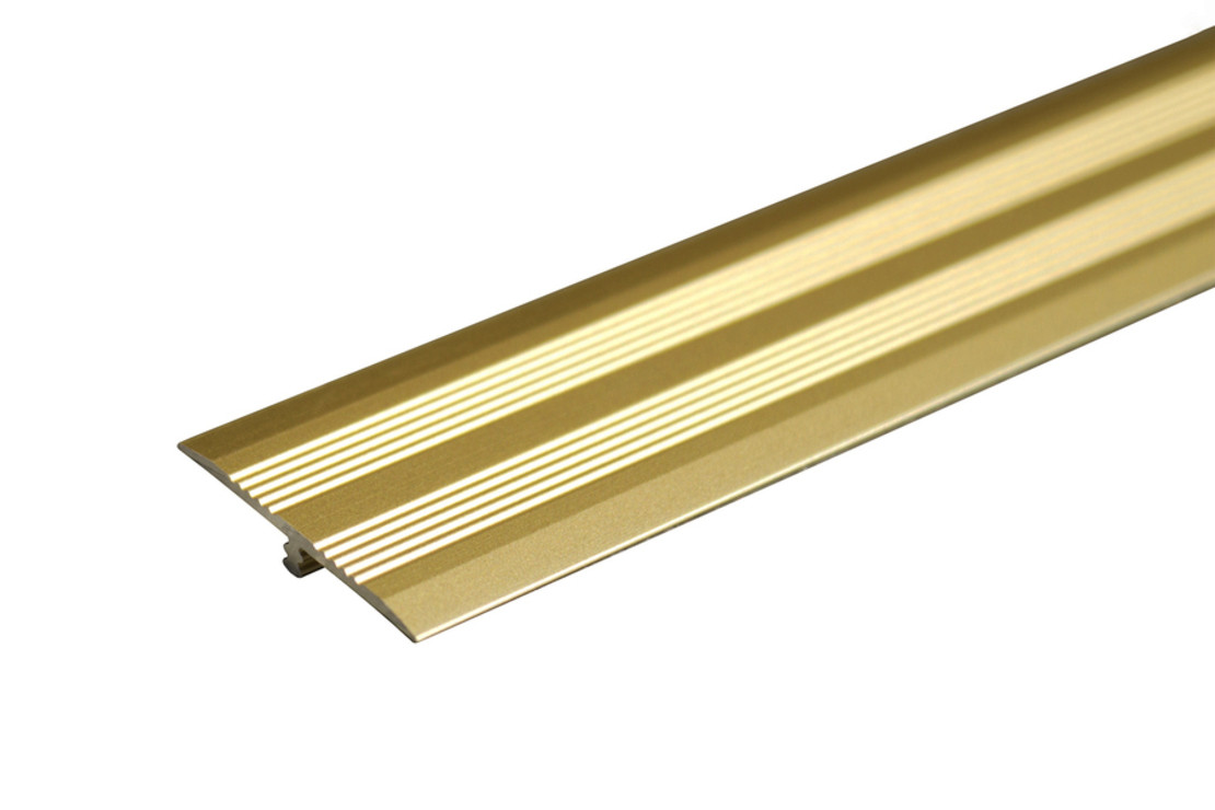 Алуминиева Т-образна лайстна за LVT 25/2.5мм 180 см – злато/сребро/шампанско