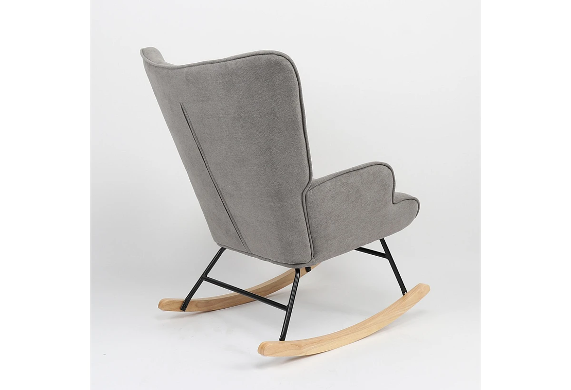 Люлеещ фотьойл ELIOT - сиво/натурално