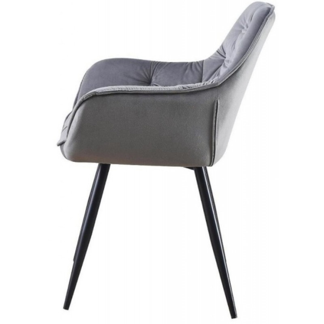 Трапезен стол К-339 - светлосиво/черно