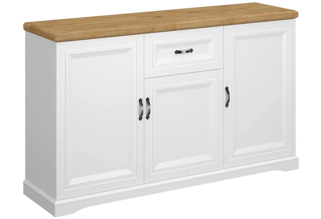 Скрин RIVA KOM 3D1S - бяло/дъб харбор