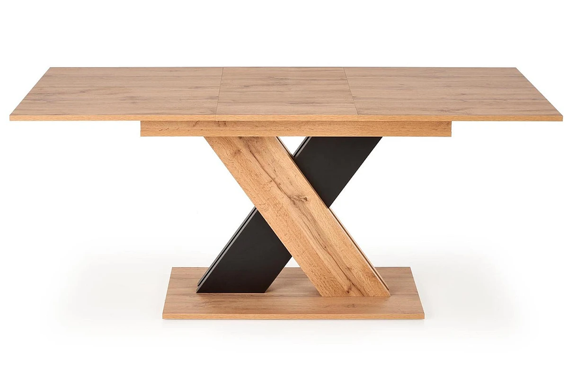 Трапезна маса XARELTO разтегателна - дъб вотан/черно