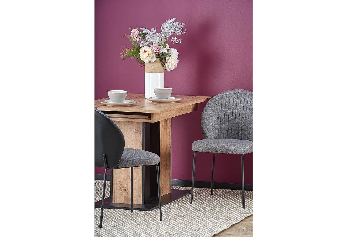 Трапезна маса DOLOMIT разтегателна - дъб вотан/черно