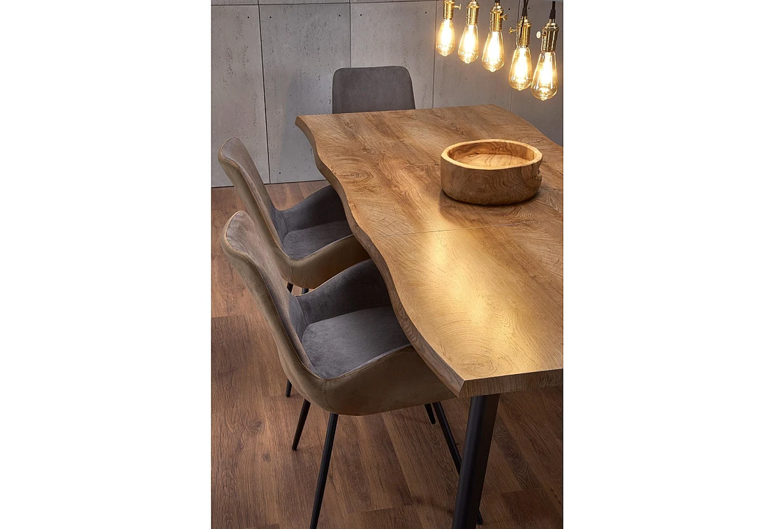 Трапезна маса DICKSON 120 разтегателна - натурален дъб/черно