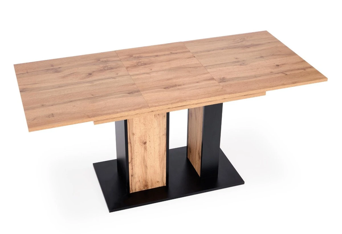 Трапезна маса DOLOMIT разтегателна - дъб вотан/черно