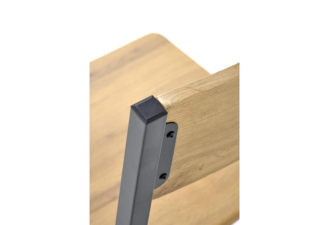 Комплект MILTON маса с 4 стола - натурално/черно