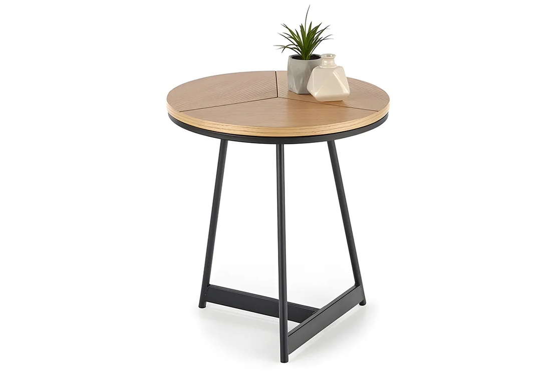 Холна маса KARIDA S кръгла - натурален дъб/черно