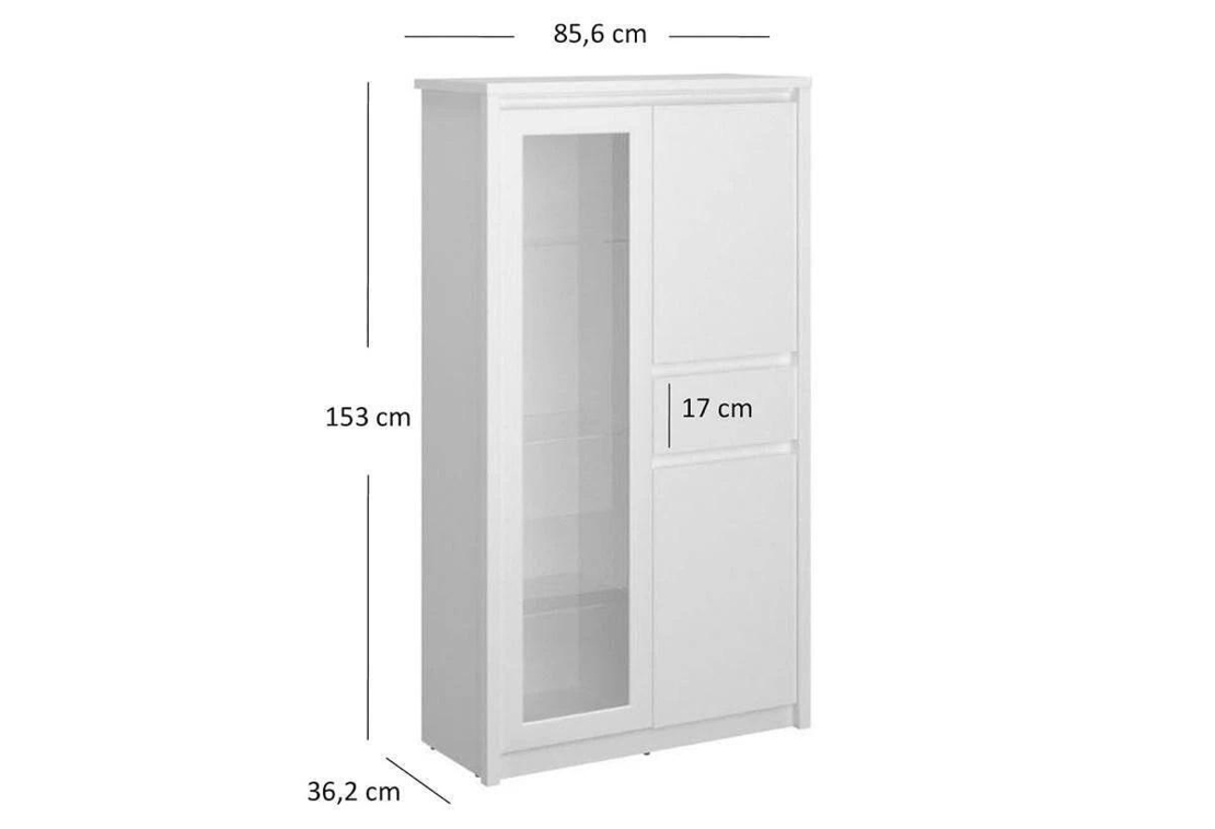 Витрина ниска ERDEN WIT 2D1W1S бяло