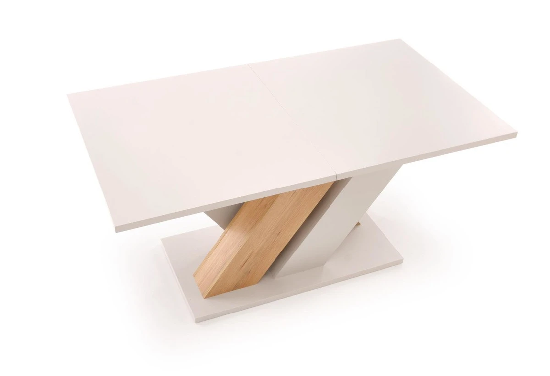 Трапезна маса BRANDON разтегателна - кашмир/дъб кремона