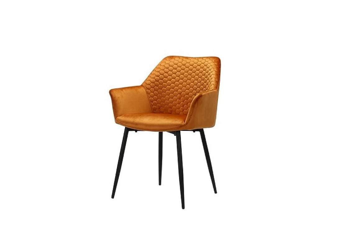 Трапезен стол К-329 - оранжево/черно