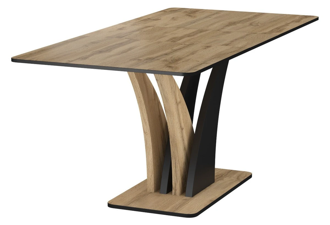 Трапезна маса NEPTUN разтегателна - дъб артисан/черно